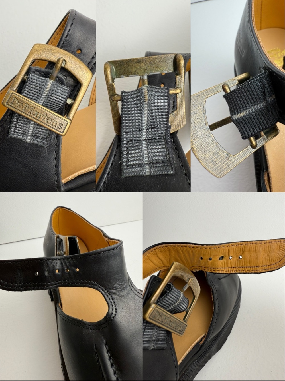 Vintage Dr. Martens England Black Leather Babydoll Jazz Heel Mary Janes UK 5 - Picture 17 of 17